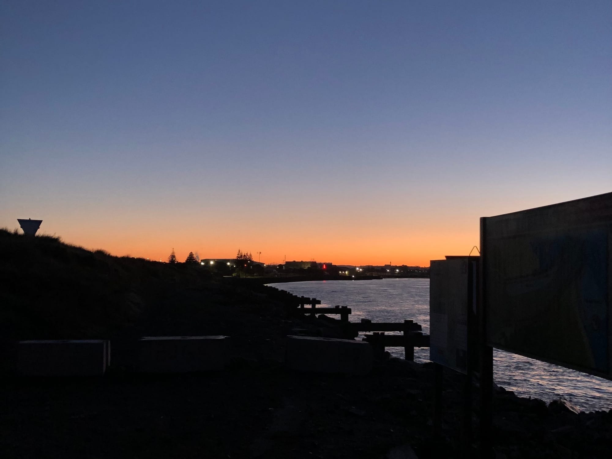 Sunset off the coast of Whanganui.